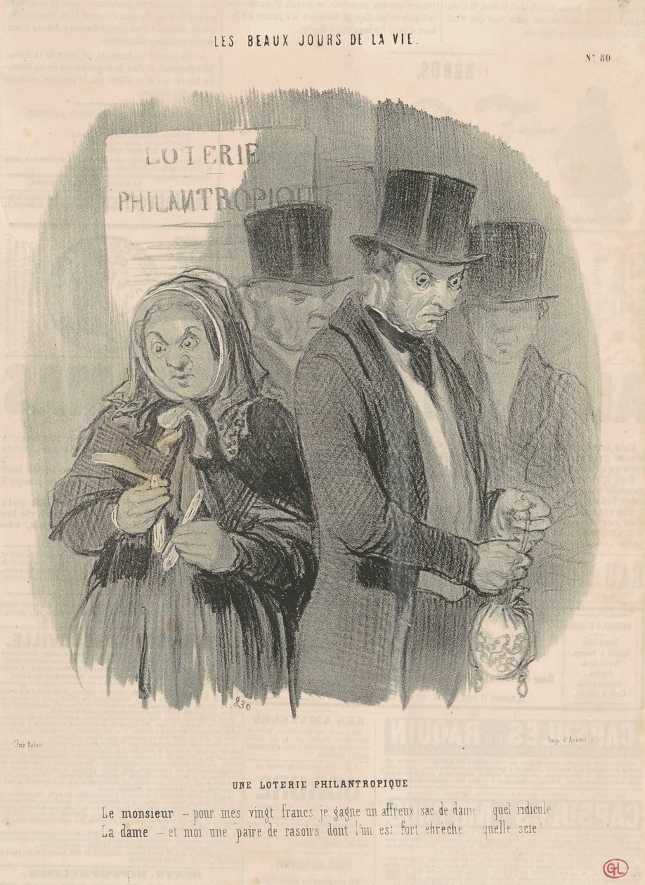 Ett filantropiskt lotteri av Honoré Daumier