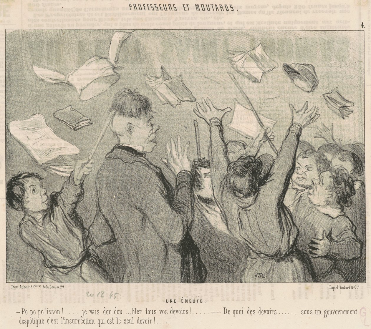 Upplopp av Honoré Daumier