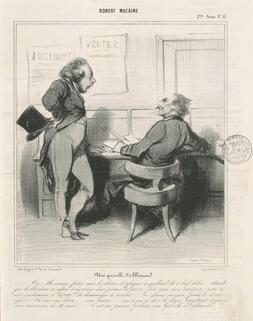 Ett tyskt gräl av Honoré Daumier