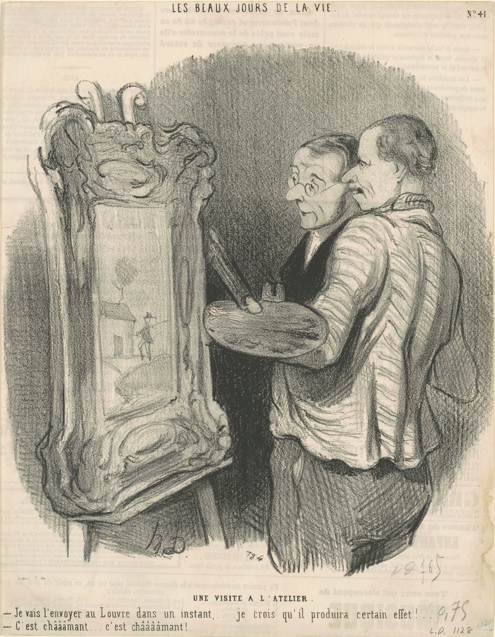 Ett besök i studion av Honoré Daumier