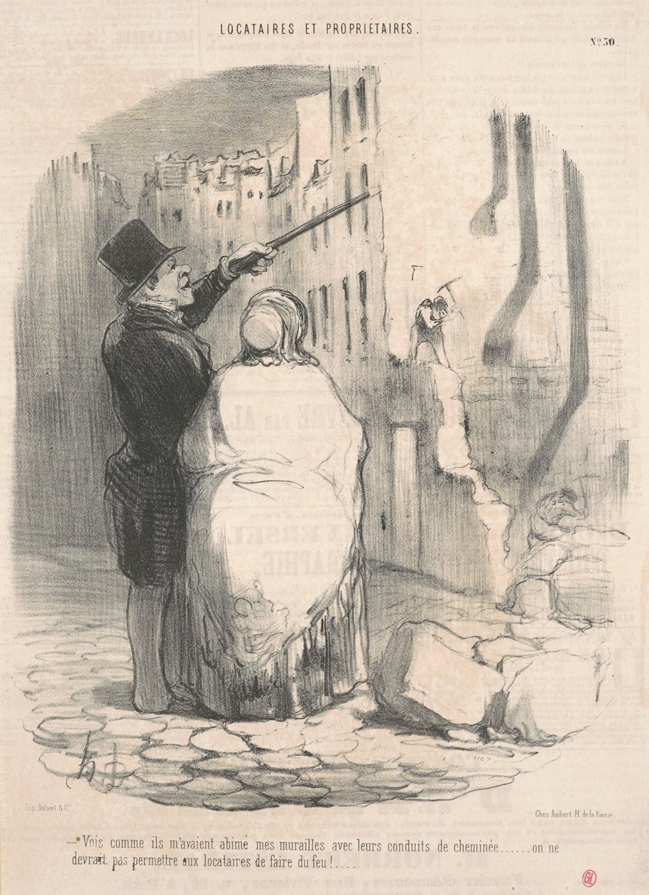 Se hur de skadade... av Honoré Daumier