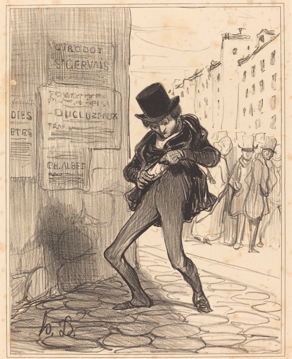 Stulen!... Gatan med tomma fickor... av Honoré Daumier