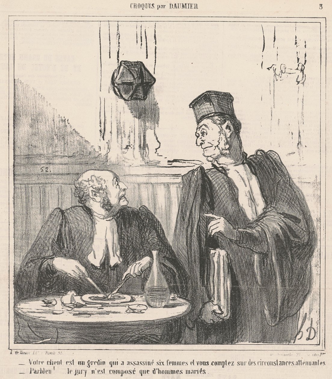 Din klient är en skurk... av Honoré Daumier