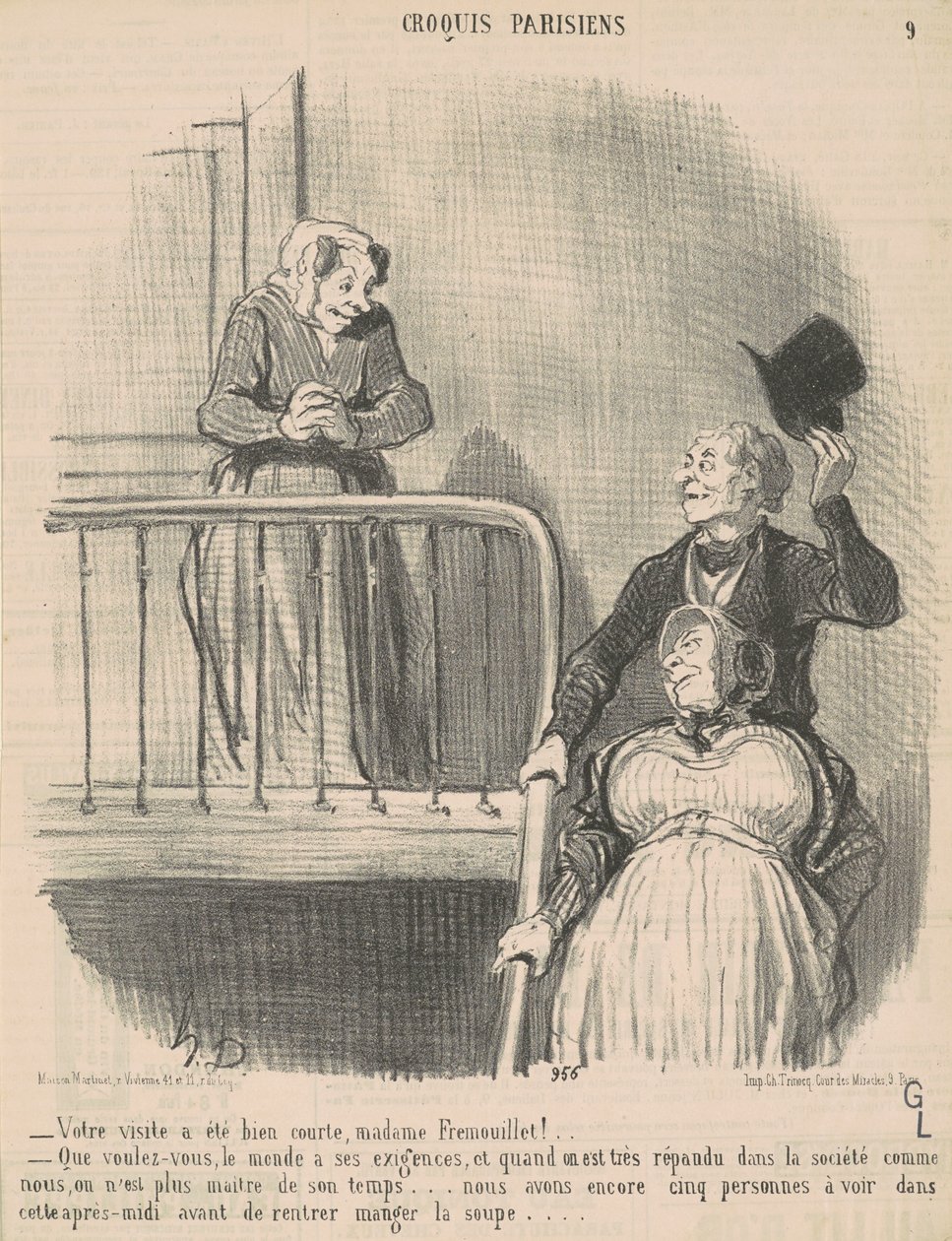 Ditt besök var väldigt kort... av Honoré Daumier