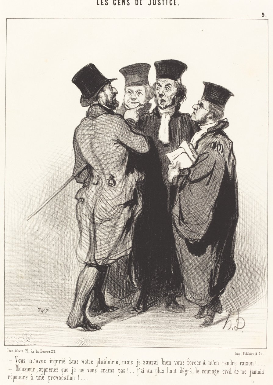 Du förolämpade mig i din vädjan... av Honoré Daumier