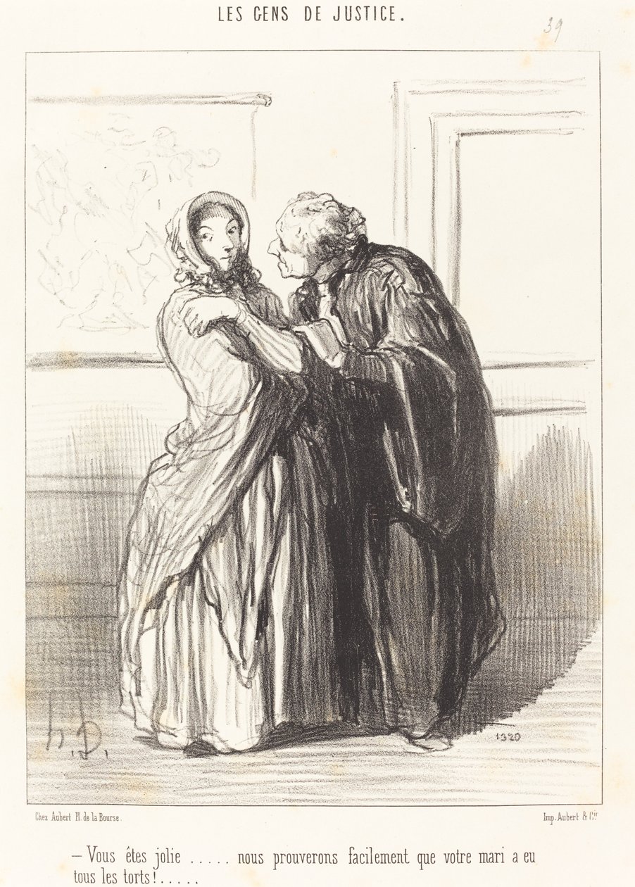 Du är vacker... av Honoré Daumier