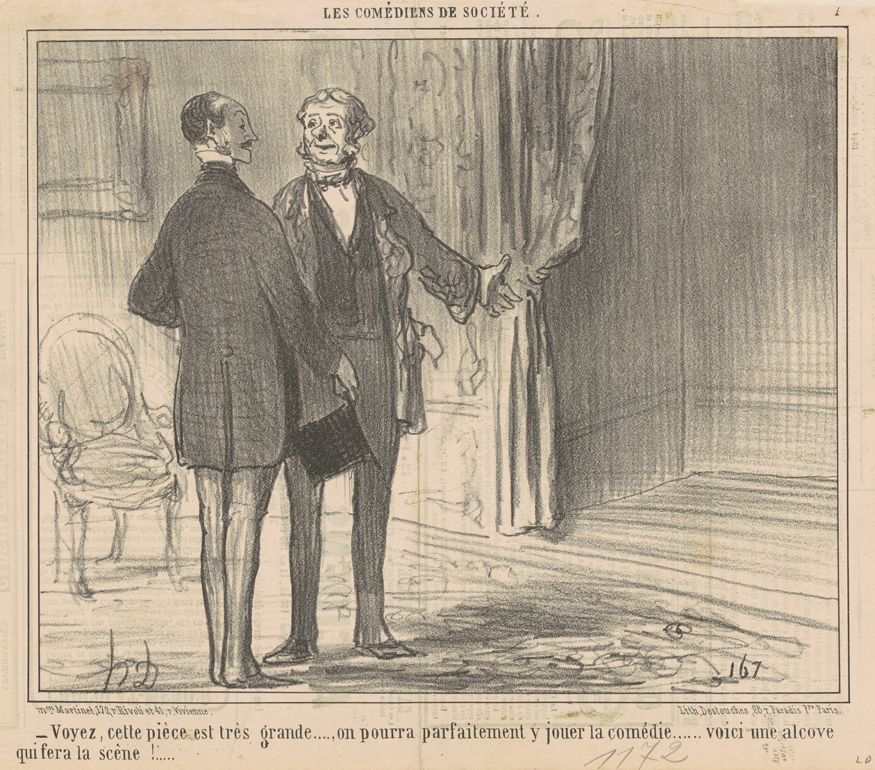 Se, det här rummet är väldigt stort... av Honoré Daumier