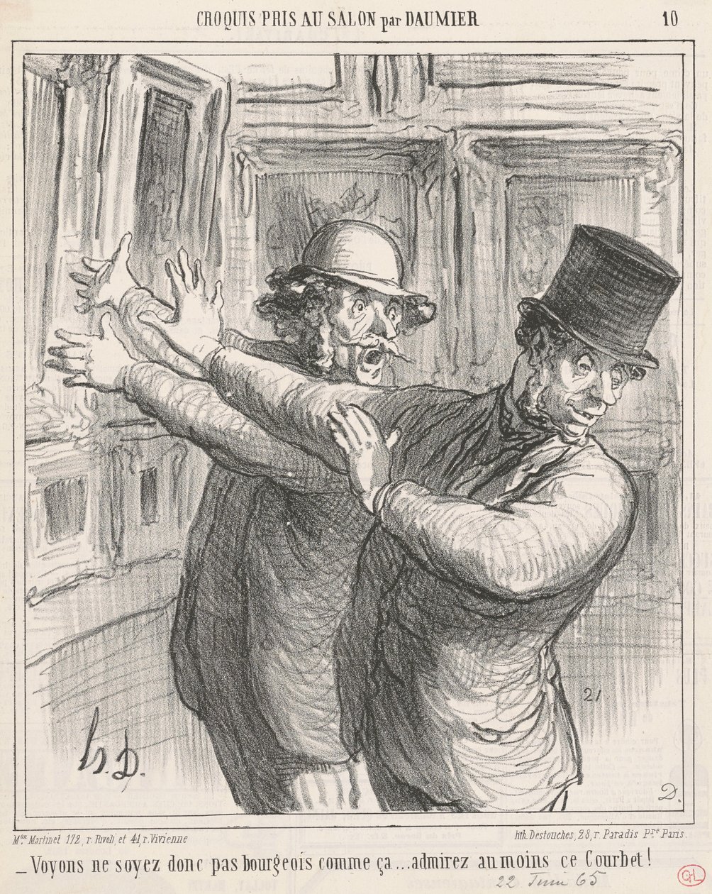 Låt oss se ... åtminstone beundra denna Courbet! ... av Honoré Daumier