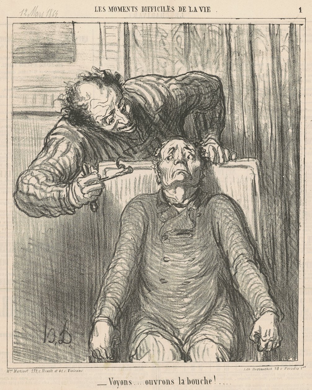 Låt oss se... låt oss öppna våra munnar! ... av Honoré Daumier
