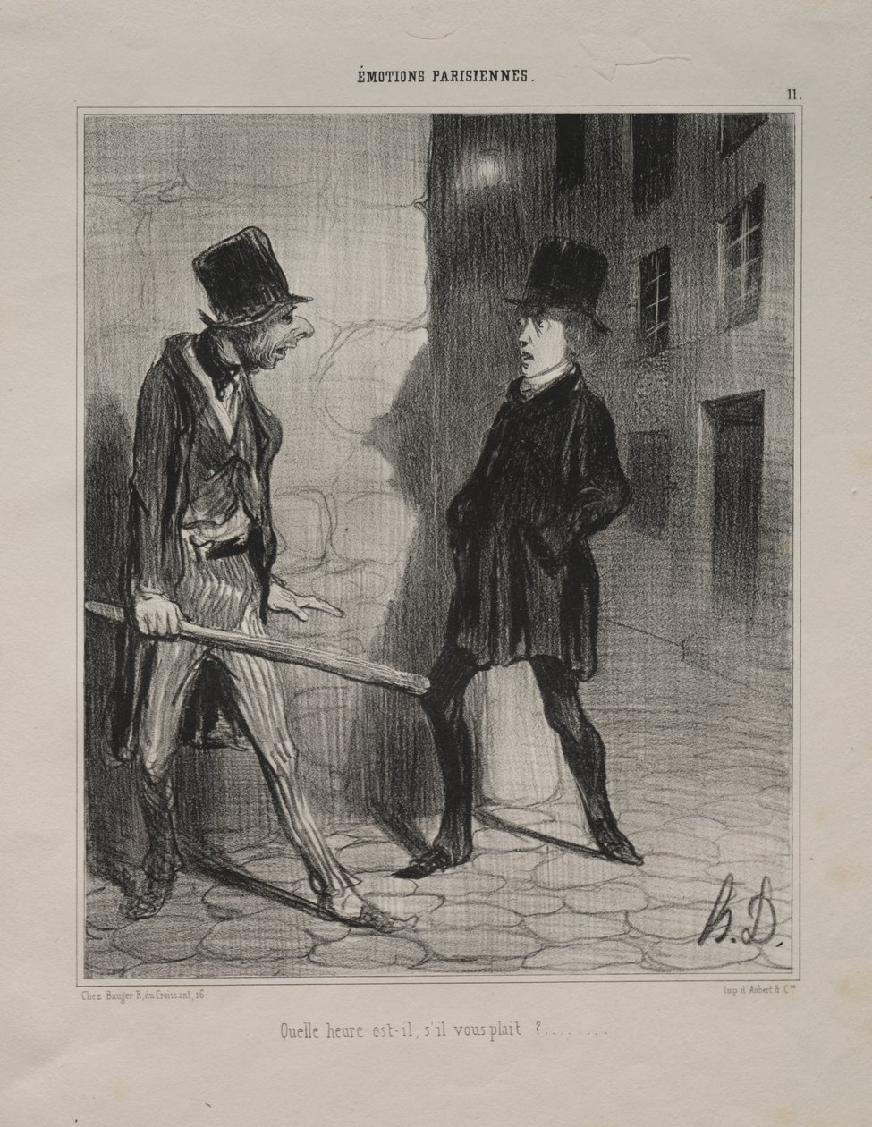 Vad är klockan? av Honoré Daumier