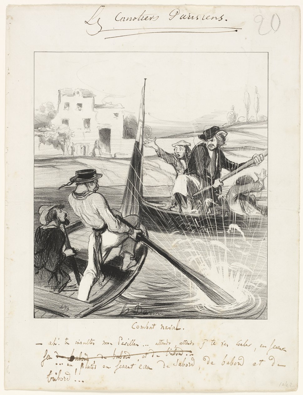 Strid Naval av Honoré Victorin Daumier