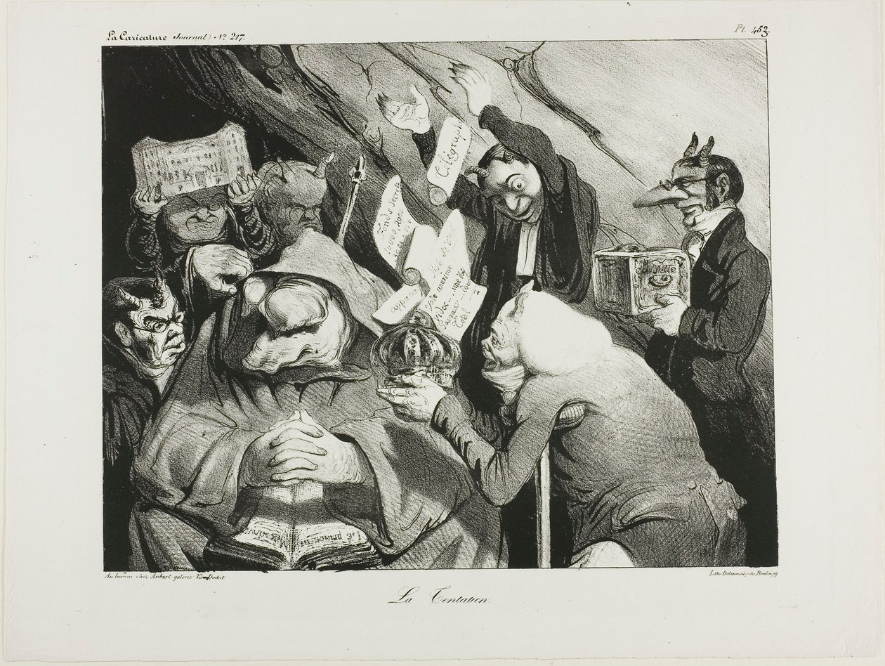 Frestelse, plåt 453 av Honoré Victorin Daumier