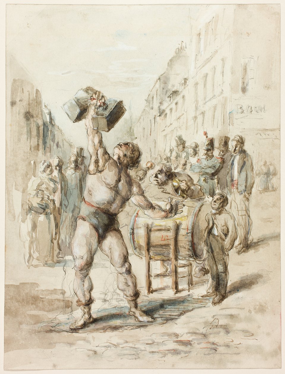 Viktlyftaren av Honoré Victorin Daumier