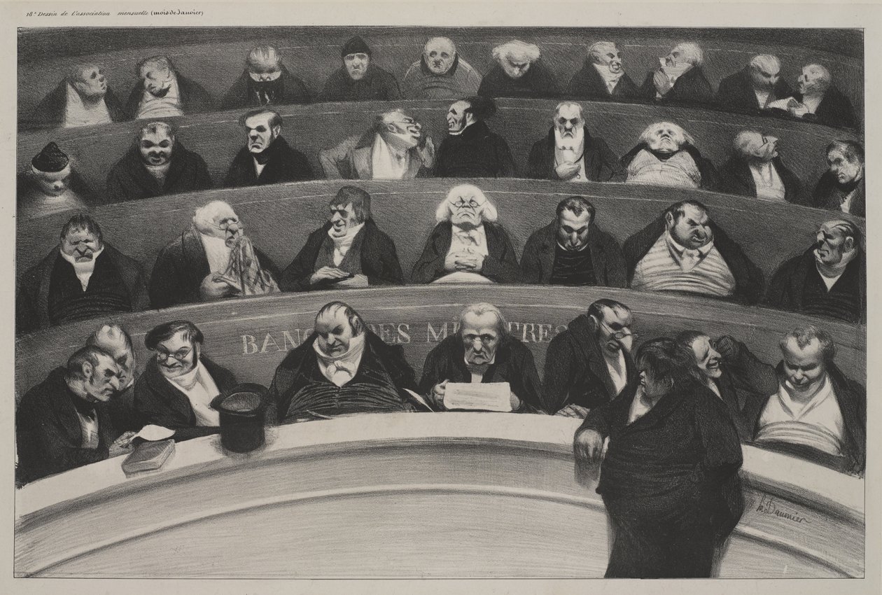 Den lovgivende mave (Le Ventre législatif), januar 1834 (litografi på kraftigt vævet papir) svensk av Honoré Daumier