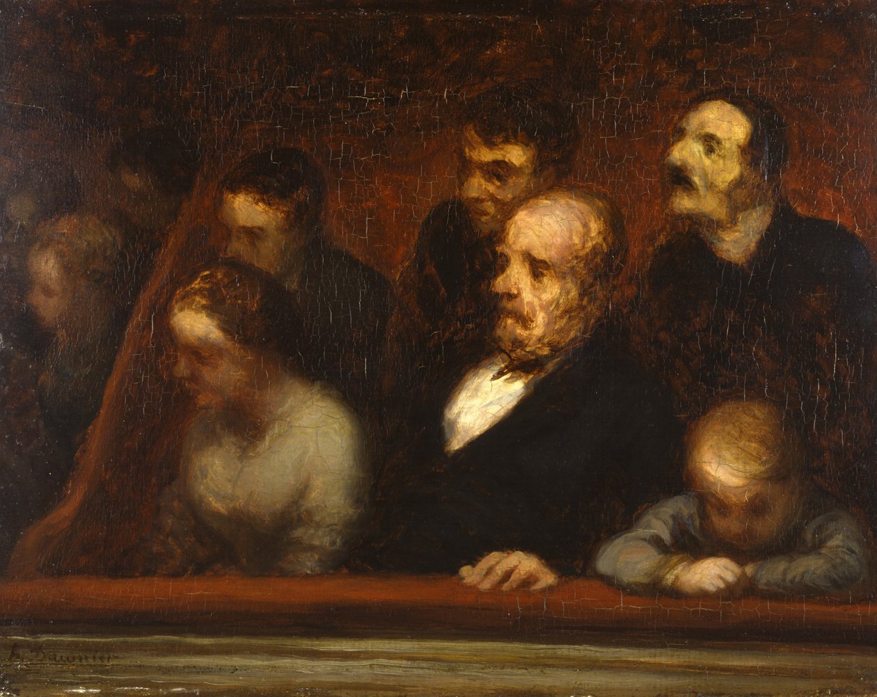 The Loge, c.1857 av Honoré Daumier
