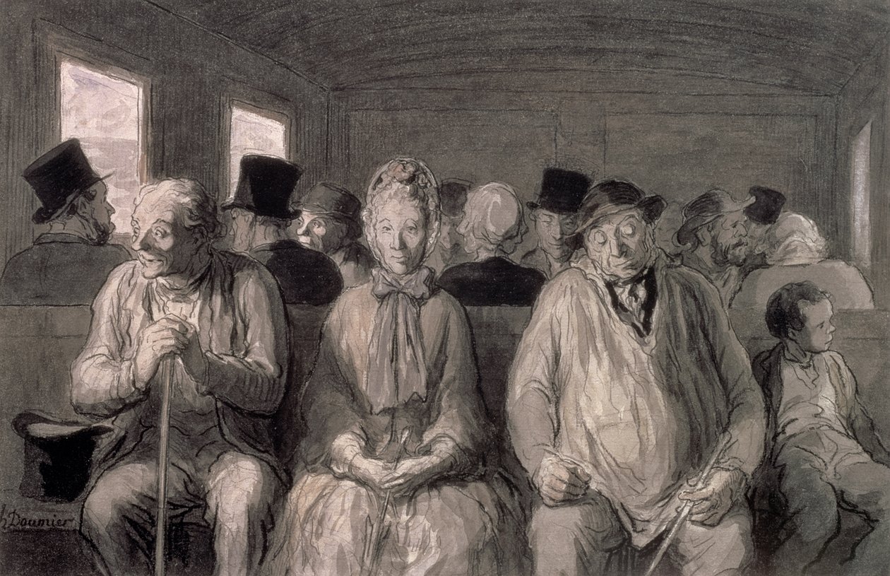 Vagn av tredje klass av Honoré Daumier