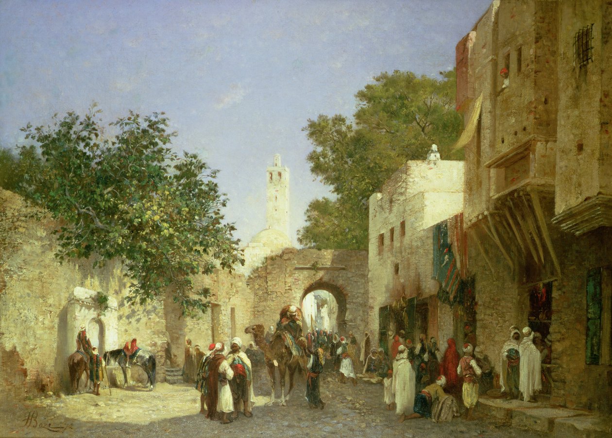 Arabisk gatubild, 1872 av Honore Boze
