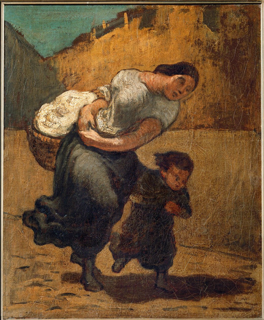 The Burden ... (olja på duk) av Honoré Daumier