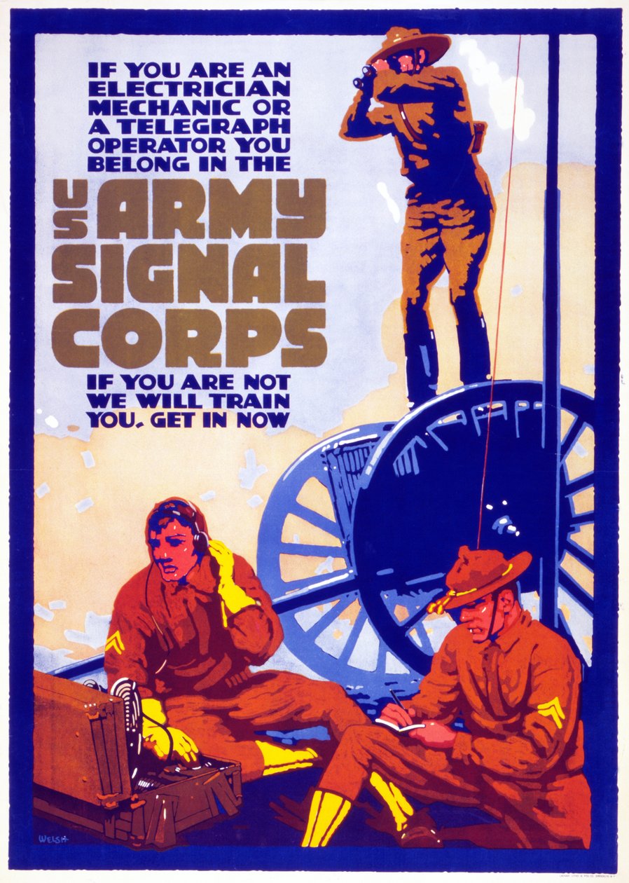 Amerikanska arméns signalkår, 1917-20 av Horace Devitt Welsh