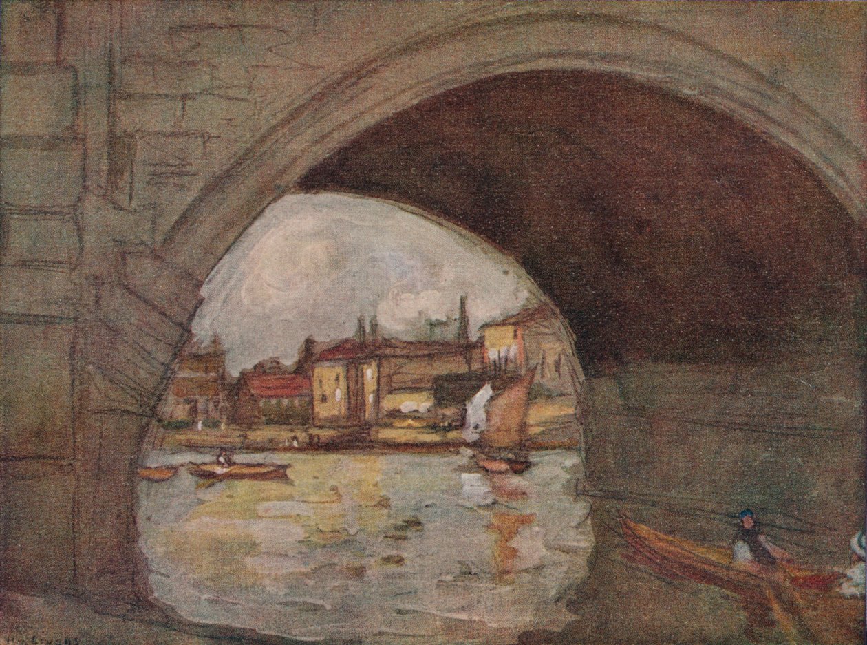 The River, Richmond, c1910, 1918 av Horace Mann Livens