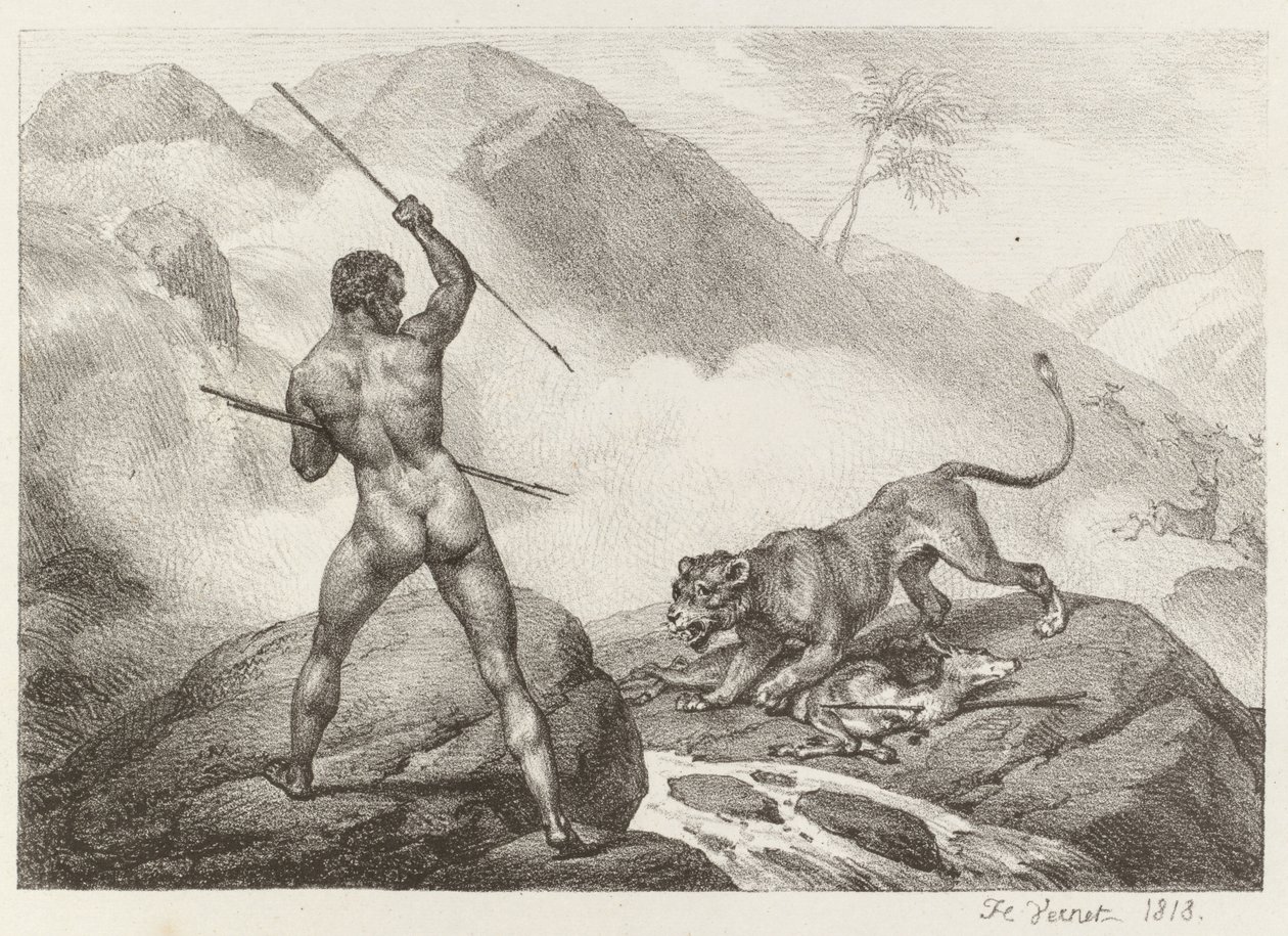 Afrikansk jägare Afrikansk jägare, 1818. av Emile Jean Horace Vernet