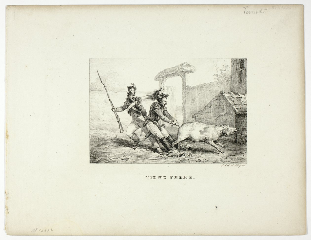 Håll fast av Emile Jean Horace Vernet