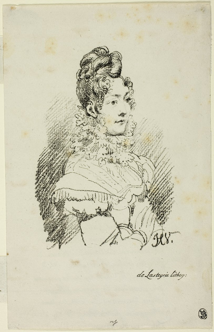 Porträtt av Madame Perregaux av Emile Jean Horace Vernet