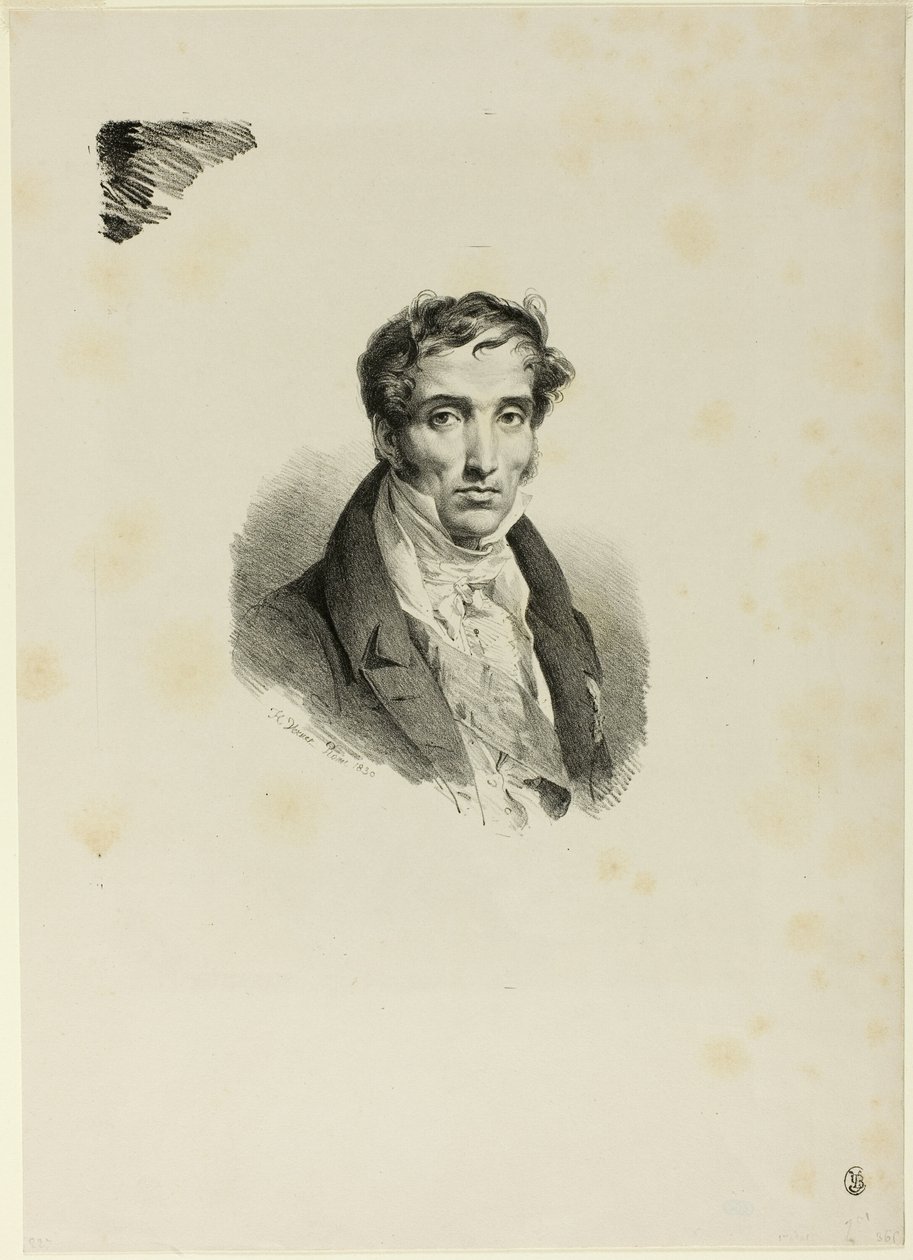 Porträtt av Pierre Guerin av Emile Jean Horace Vernet
