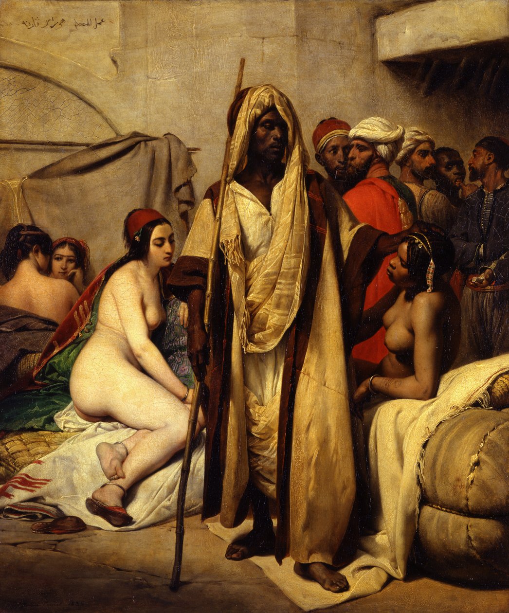 Slavmarknaden, 1836 av Emile Jean Horace Vernet