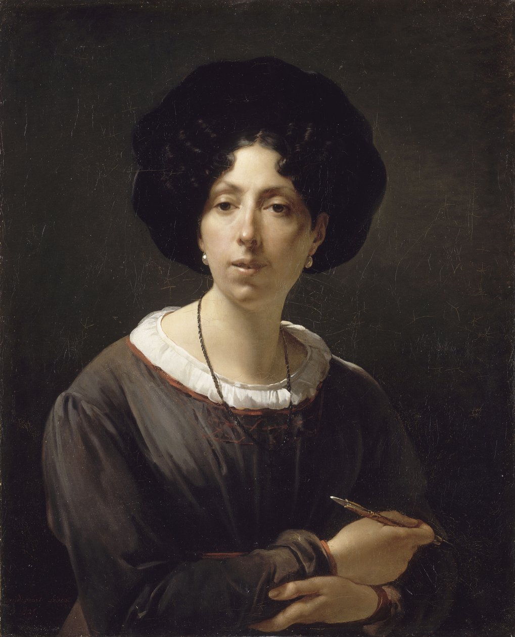 Självporträtt av Hortense Haudebourt Lescot