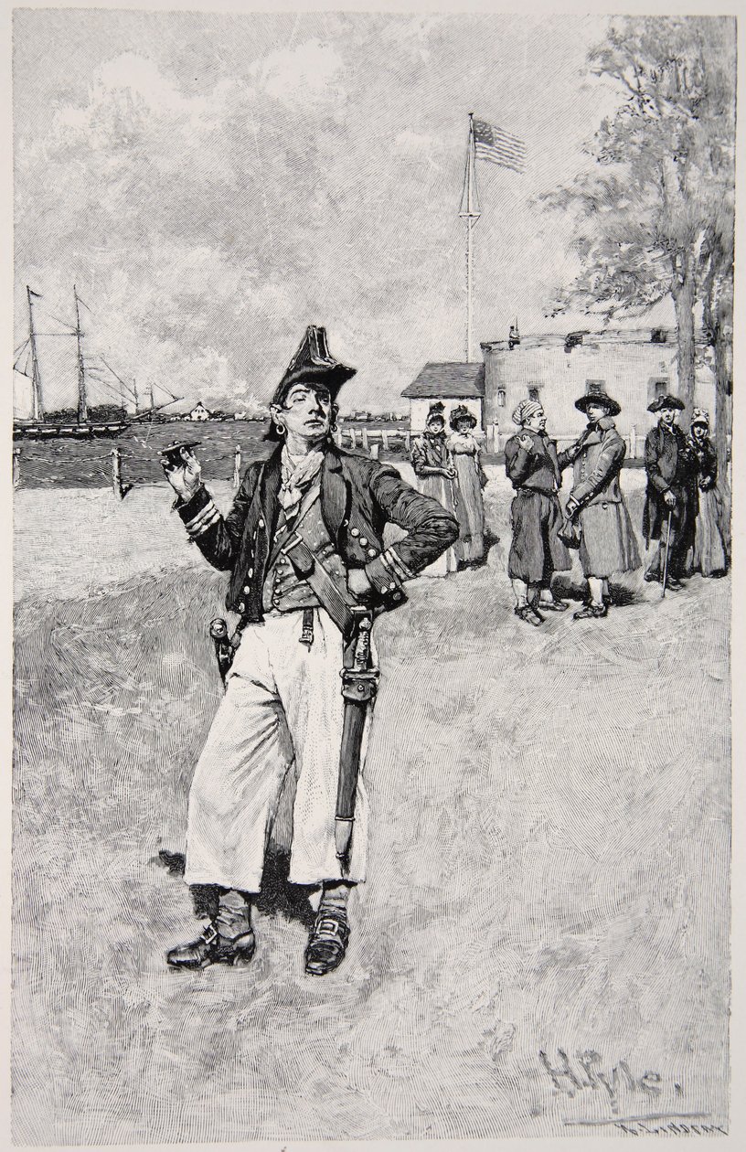 En kapare i land, publicerad 1810 av Howard Pyle