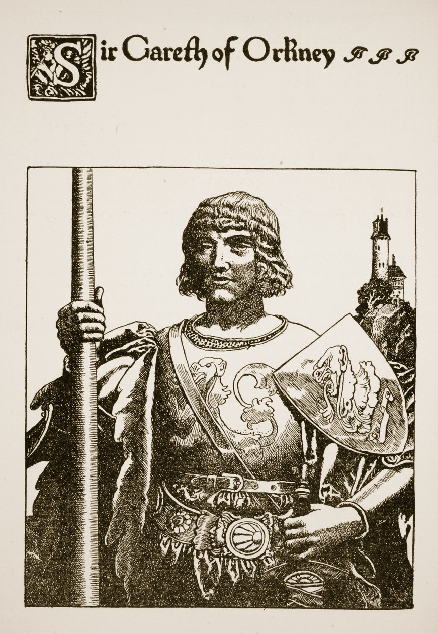 Sir Gareth från Orkneyöarna, illustration från 