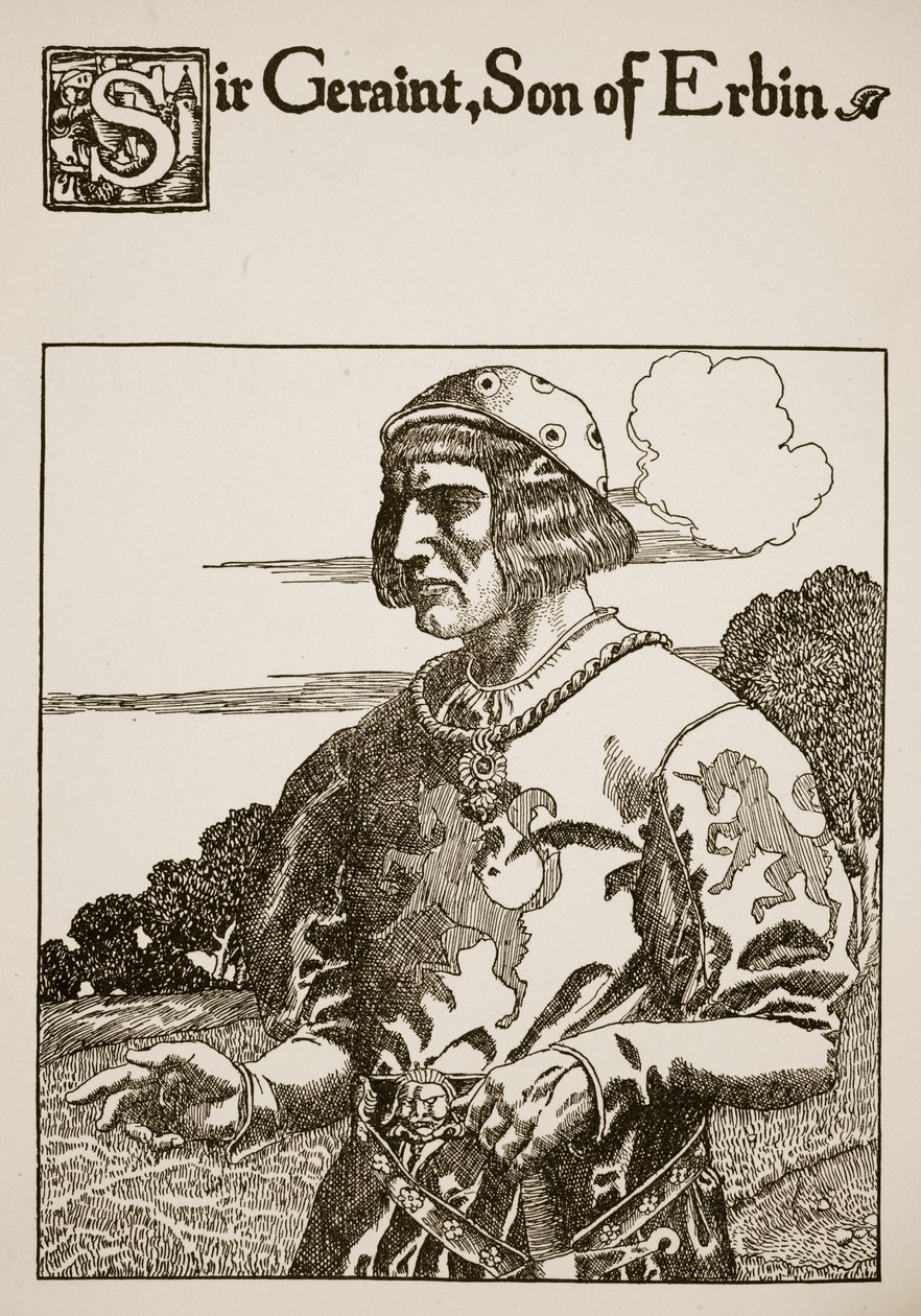 Sir Geraint, Son of Erbin, illustration från 