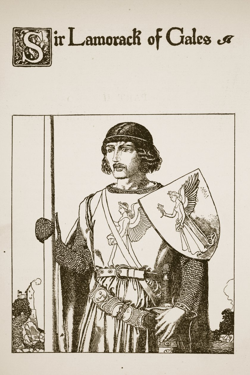 Sir Lamorack of Gales, illustration från "The Story of the Champions of the Round Table" av Howard Pyle