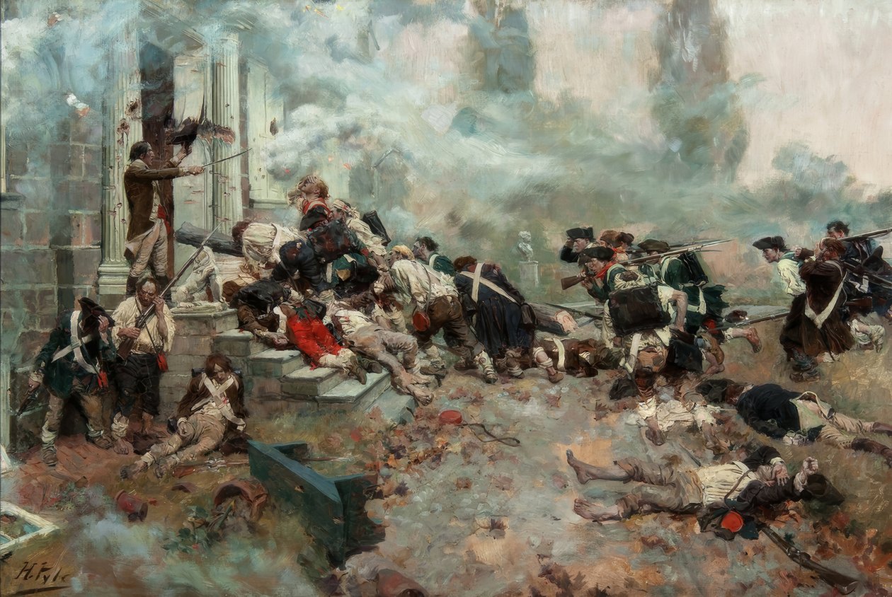 Attacken mot Chew House av Howard Pyle