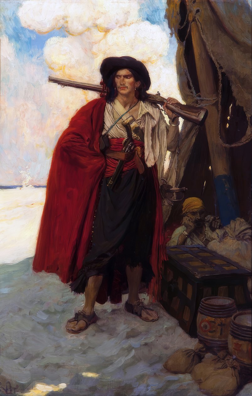 Buccaneer var en pittoresk figur av Howard Pyle