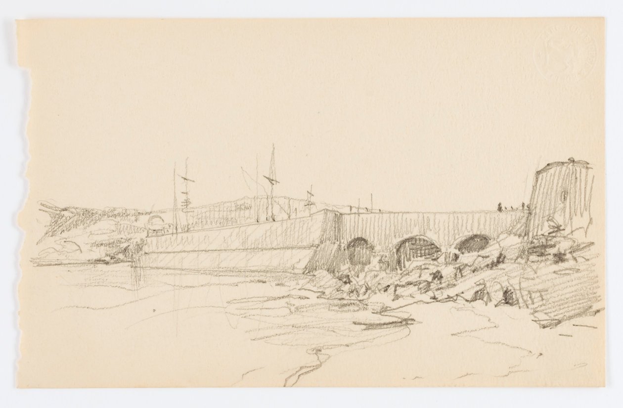 Utan titel (pir och strand) av Howard Russell Butler