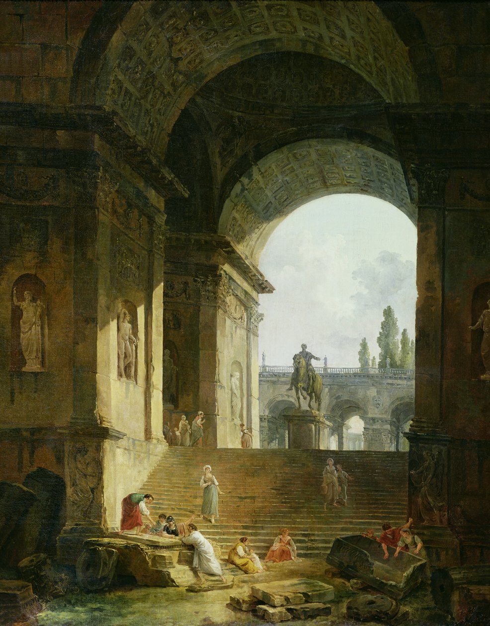 Pittoresk utsikt över Capitolium av Hubert Robert