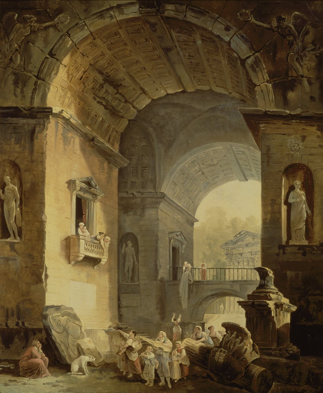 Musikerna av Hubert Robert