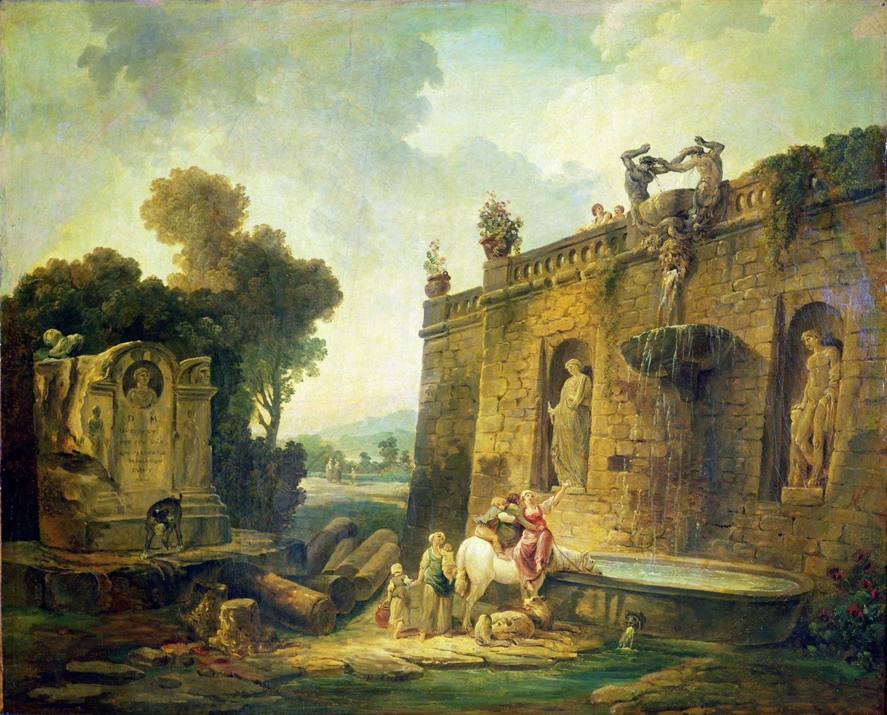 Bevattningsplatsen av Hubert Robert