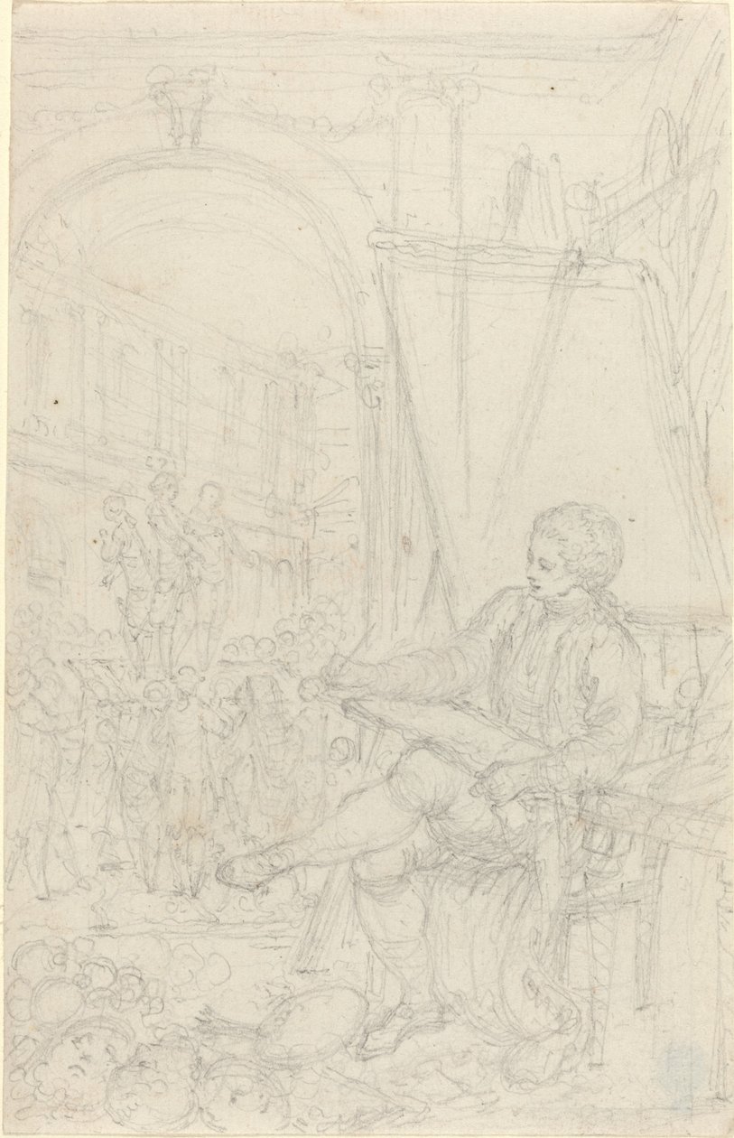 Självporträtt av Hubert Francois Gravelot