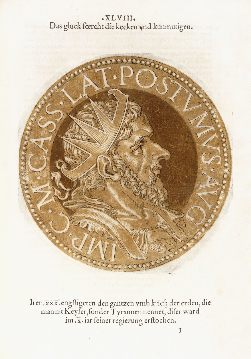 Marcus Cassianus Latinus Postumus av Hubert Goltzius