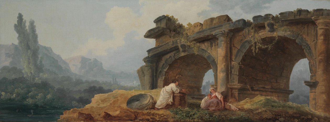 Arches in Ruins (olja på duk) av Hubert Robert