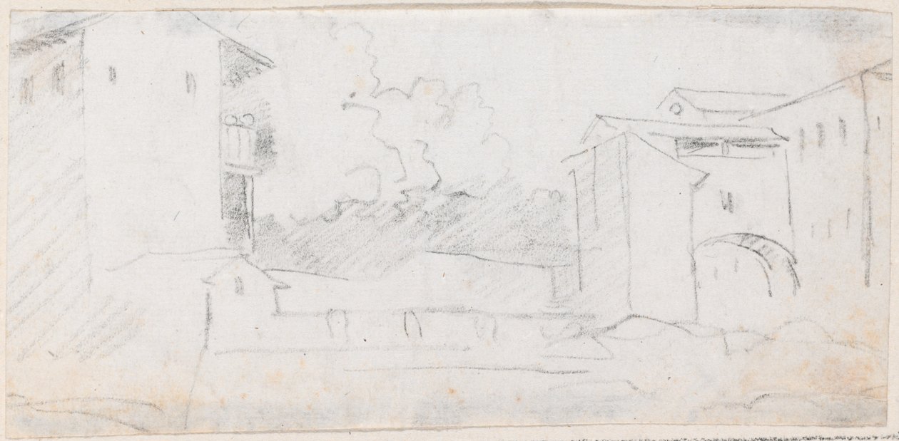 Italiensk stadsscen av Hubert Robert
