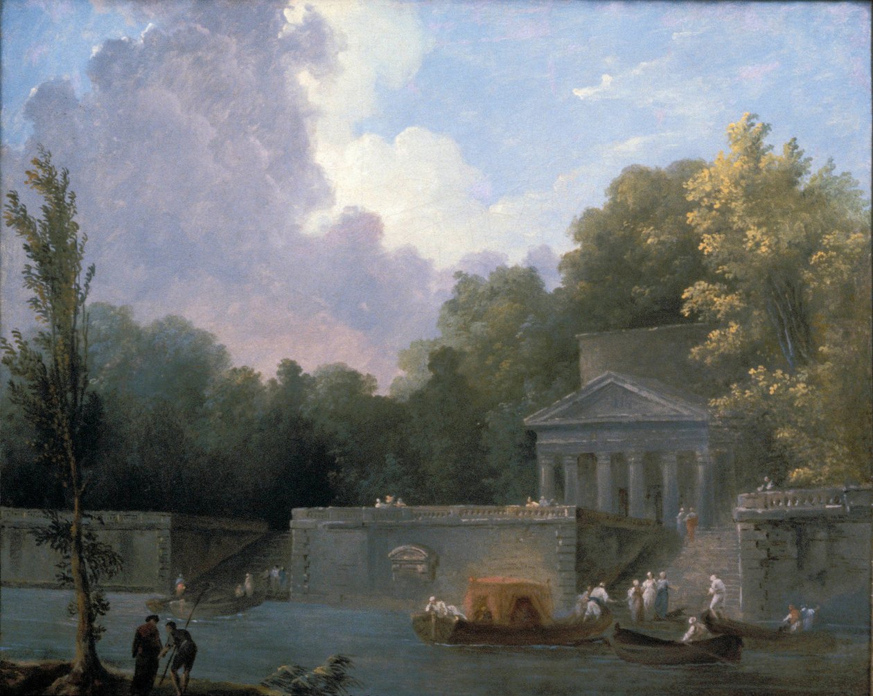 Parkscen av Hubert Robert