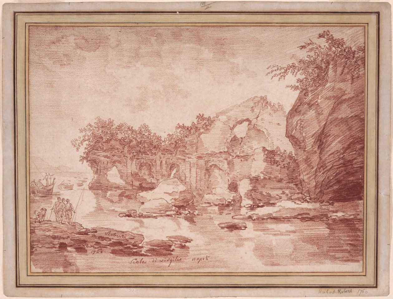 Ruiner vid havet nära Neapel: den av Hubert Robert