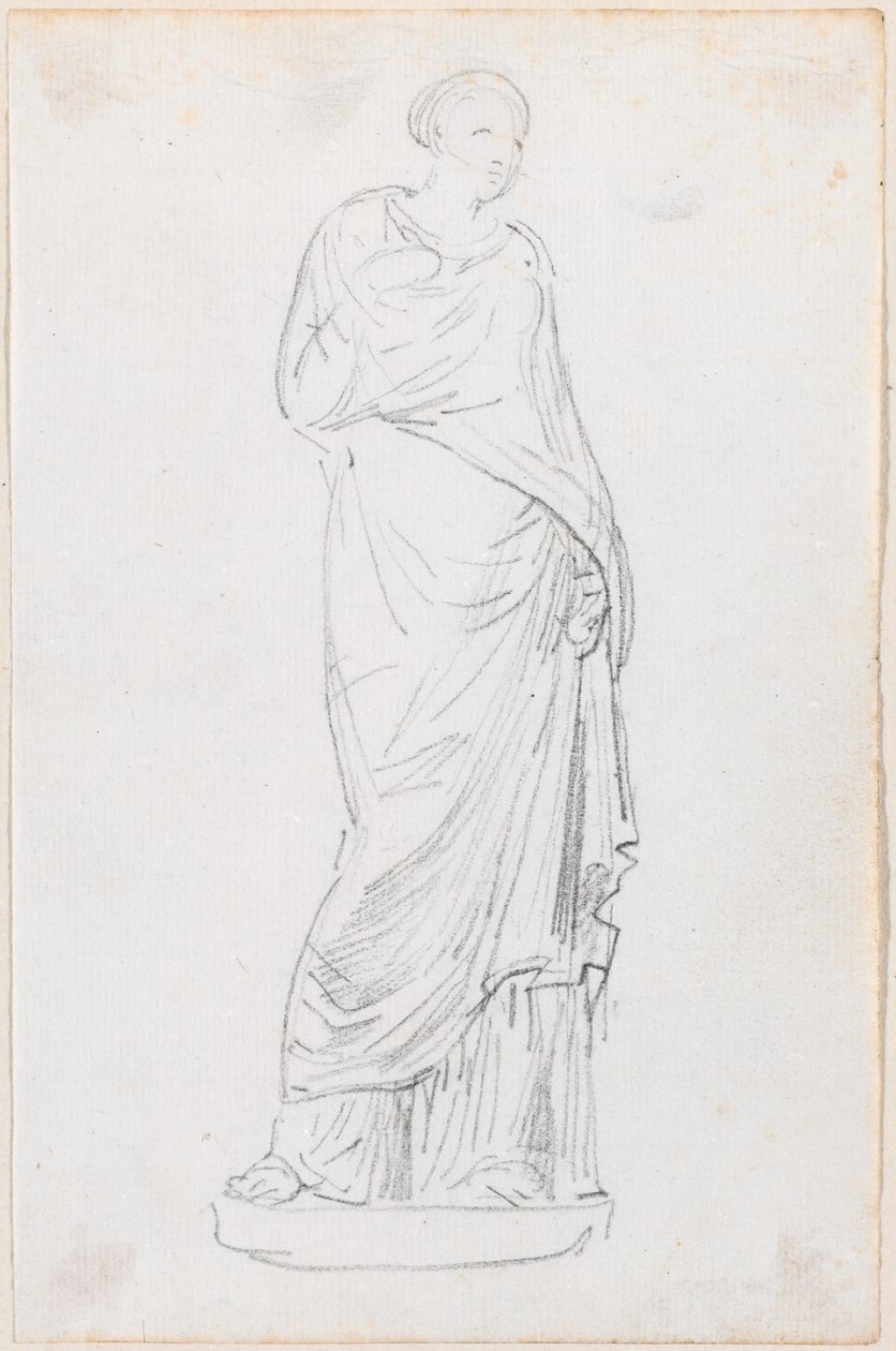 Staty av en hona i en Toga av Hubert Robert