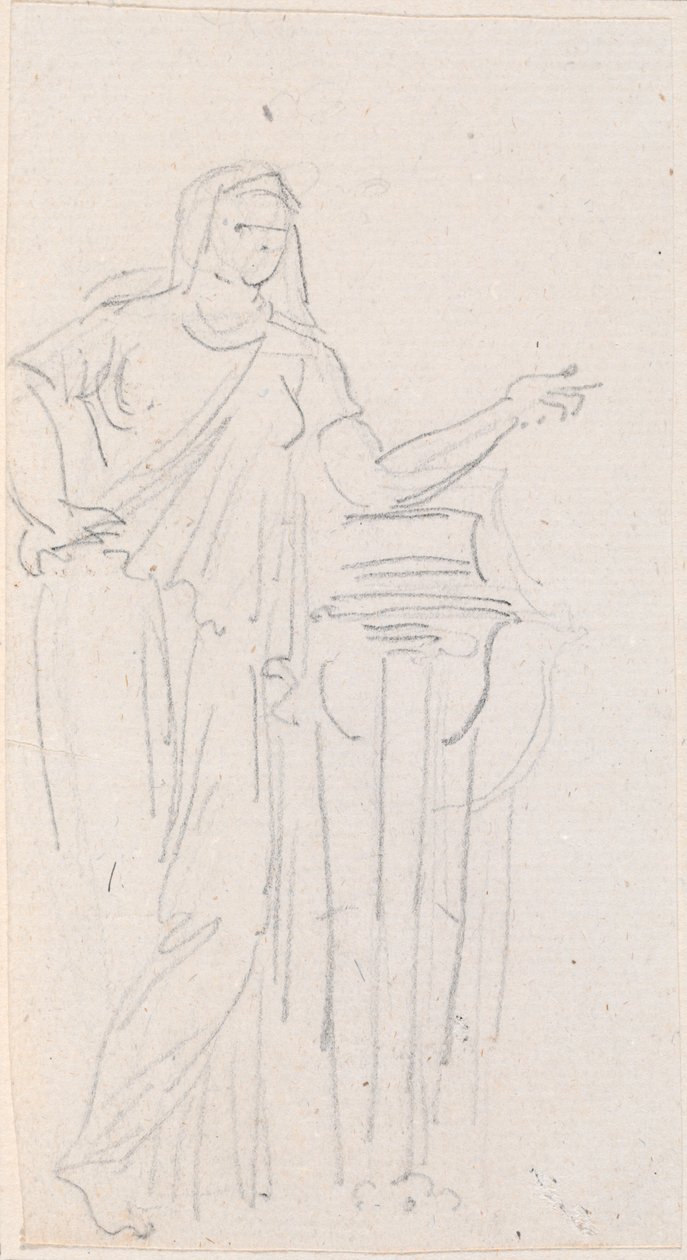 Staty av en vestalisk jungfru av Hubert Robert
