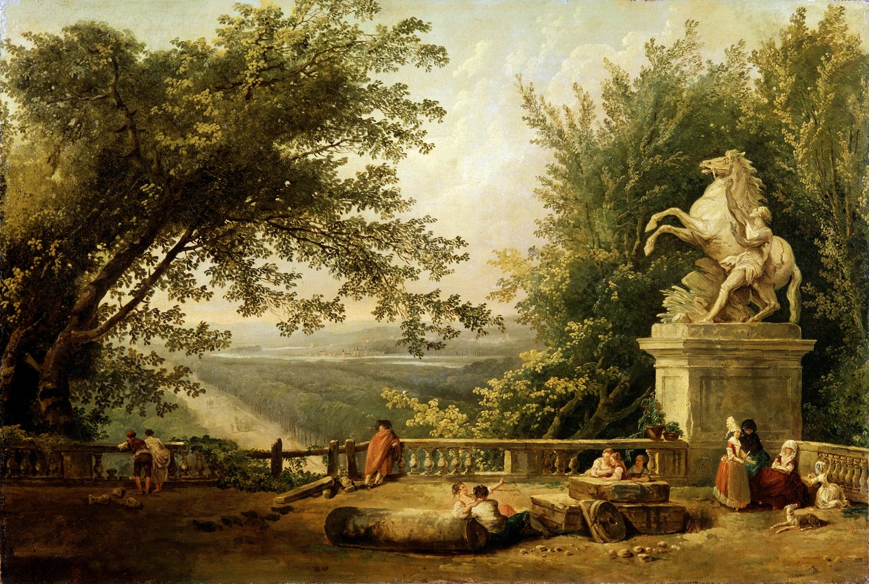 Terrassruin i en park, c1780. av Hubert Robert