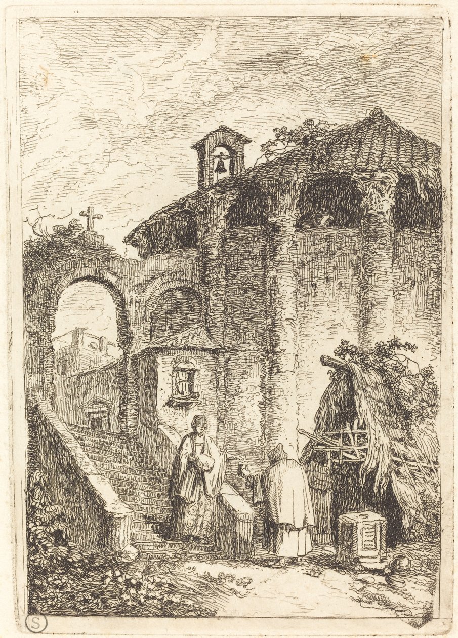 Det antika templet av Hubert Robert